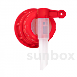 Roter Auslaufhahn-Verschluss D50 Durchflussmenge 1,5 Liter