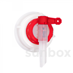 Roter Auslaufhahn-Verschluss D61 Durchflussmenge 5 Liter