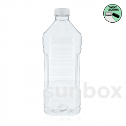 2L Liter Transparent Flasche