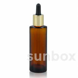 Zylindrische Flasche Lucia 100ml Bernstein