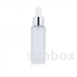 Zylinderförmige Flasche Lucia, 30 ml, TALL, Frosted.