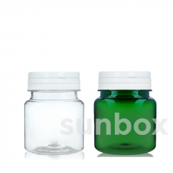 60ml PET Pillendosen mit Scharnierdeckel