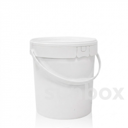 17-Liter-Eimer mit Kunststoffgriff.
