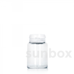 Pillendose aus Glas 20ml Transparent